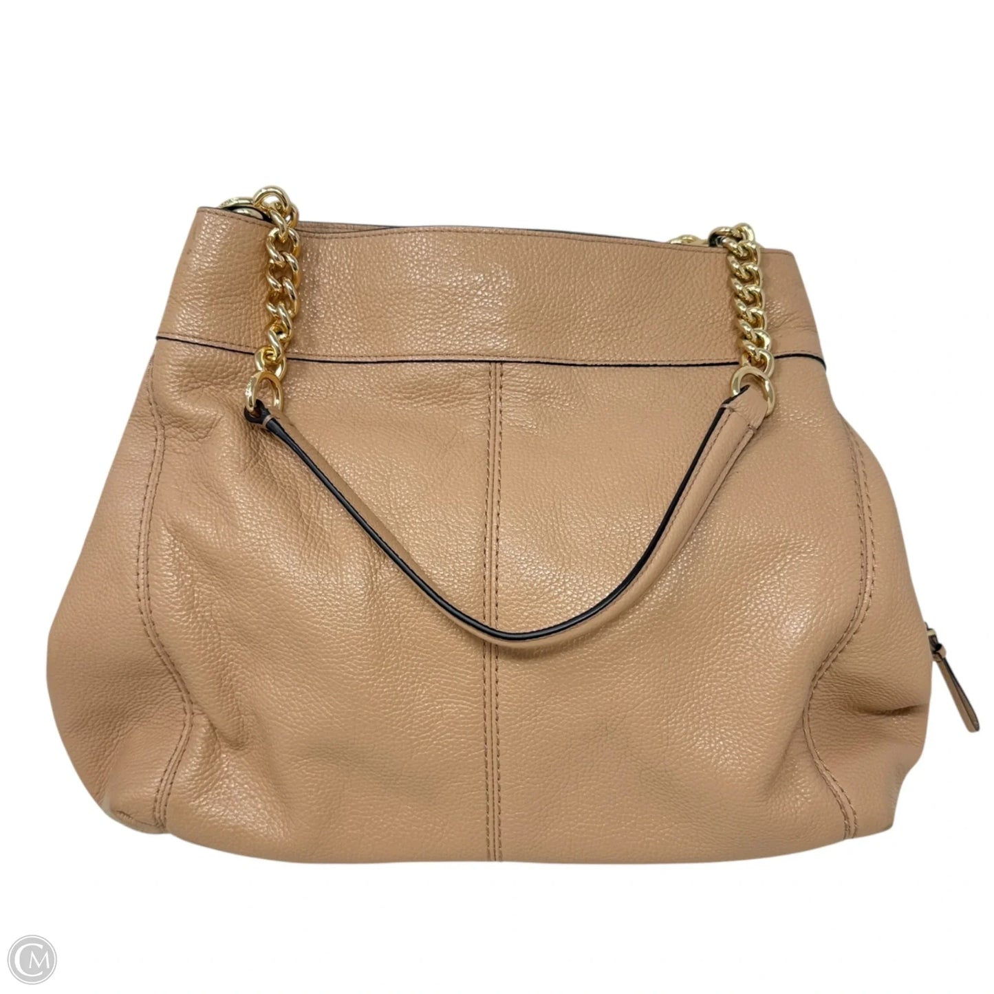 Lexy Chain Floral Leather Shoulder Bag Designer By Coach, Size: Medium