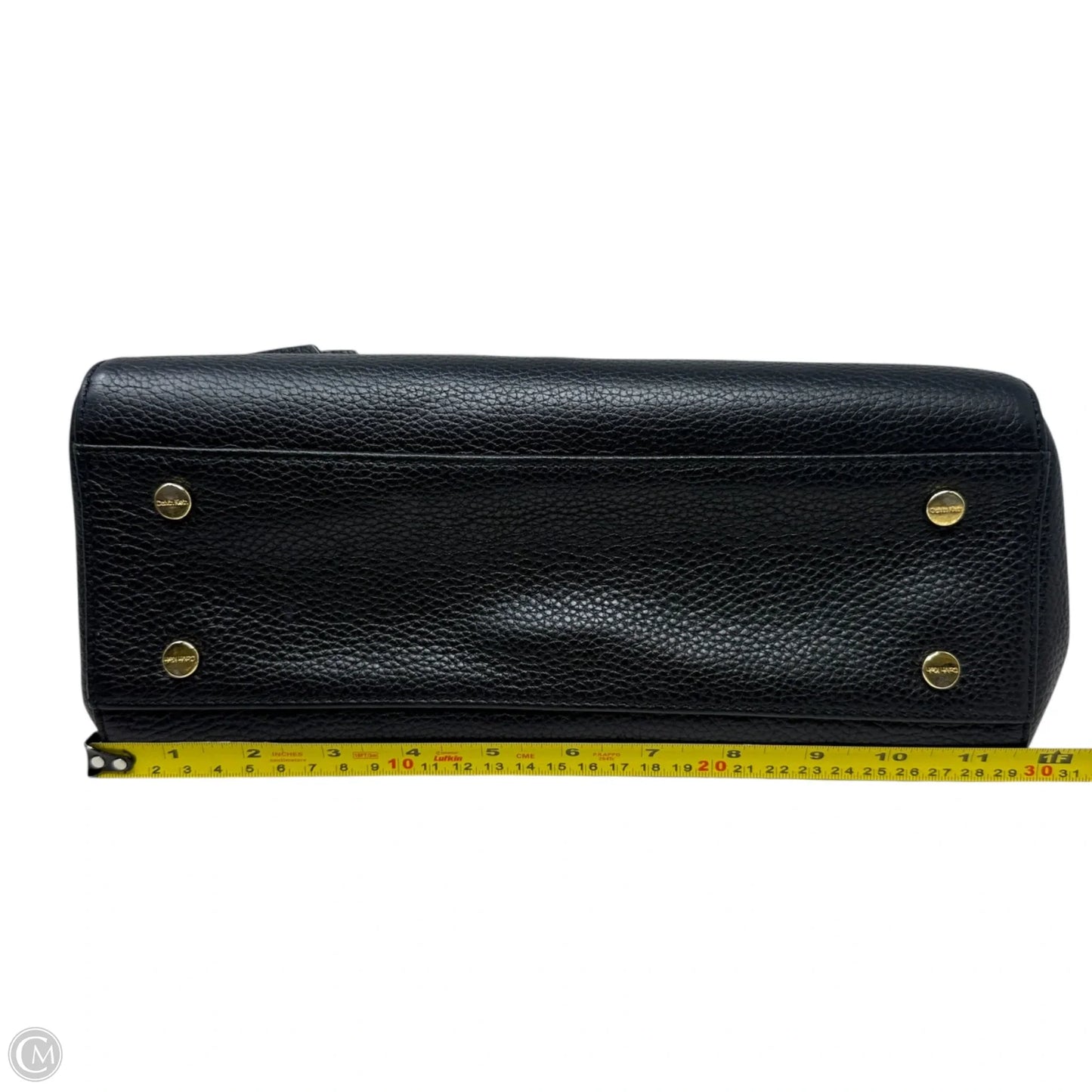 Pebbled Leather Shoulder Bag By Calvin Klein, Size: Medium