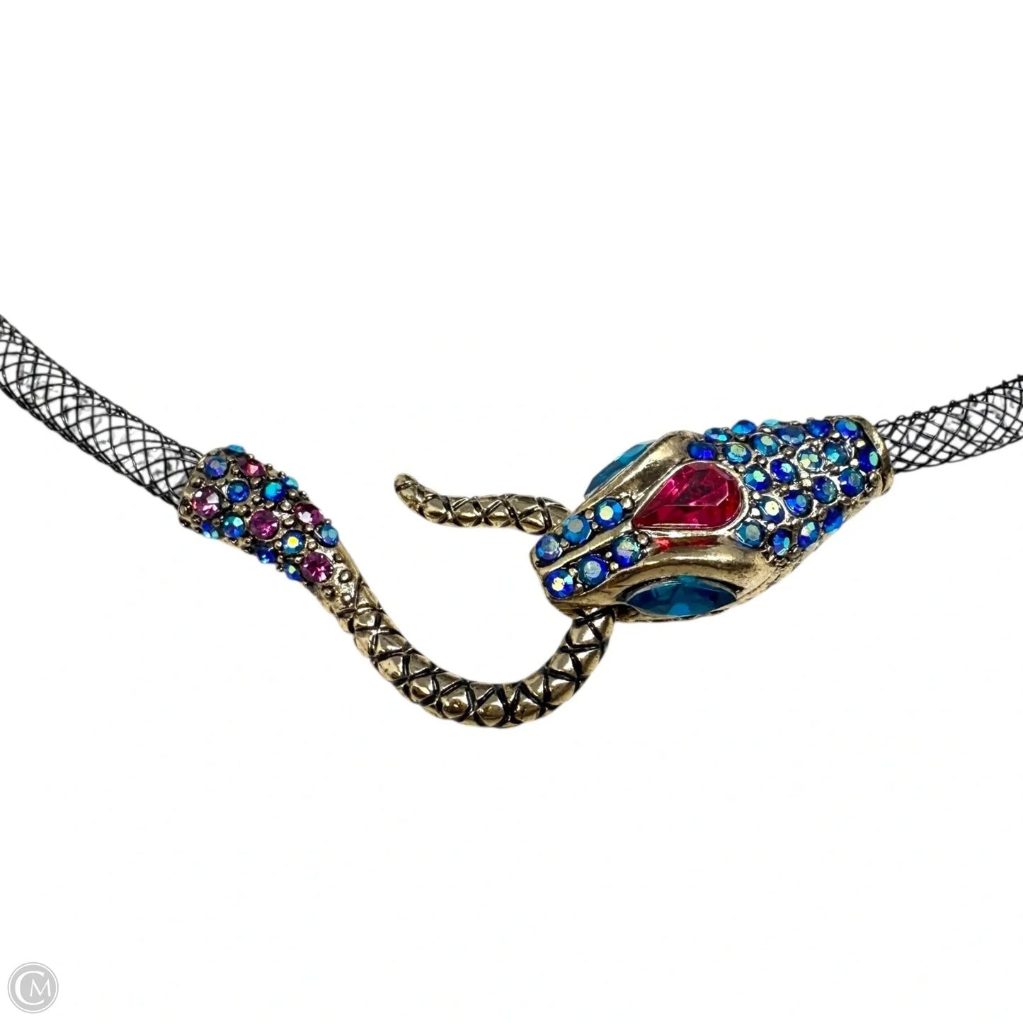 Crystal Mesh Serpent Necklace By Betsey Johnson