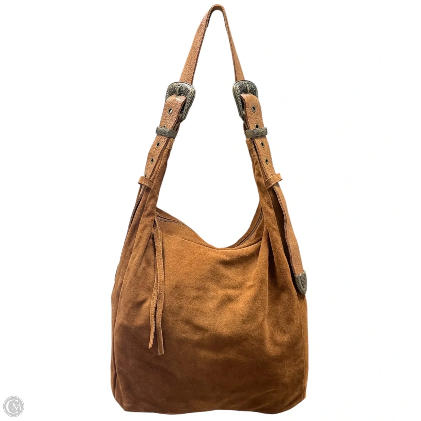 Westbound Suede Tote By Free People In True Brown, Size: Medium