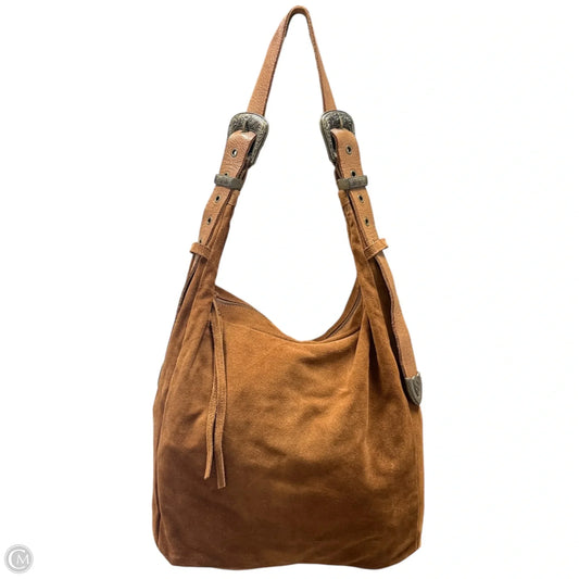 Westbound Suede Tote By Free People In True Brown, Size: Medium
