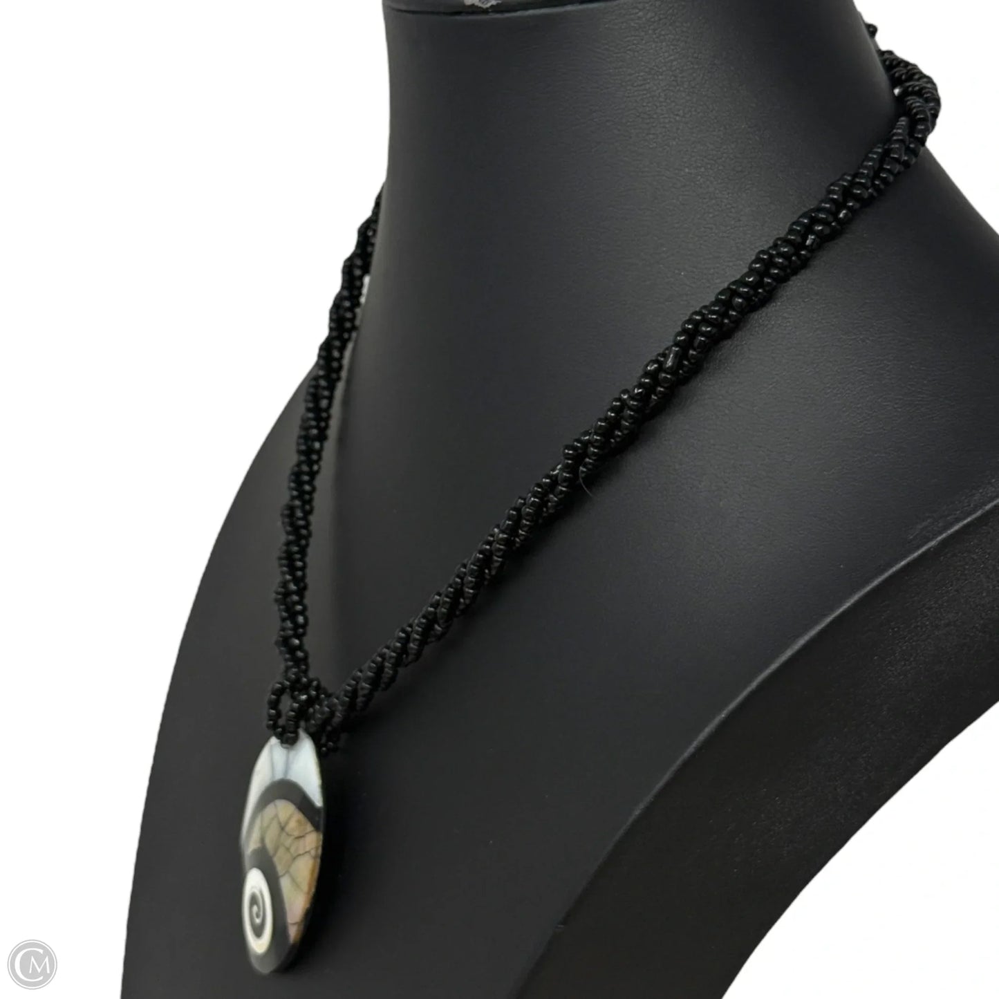 Mother of Pearl Shell Inlay Beaded Pendant Necklace