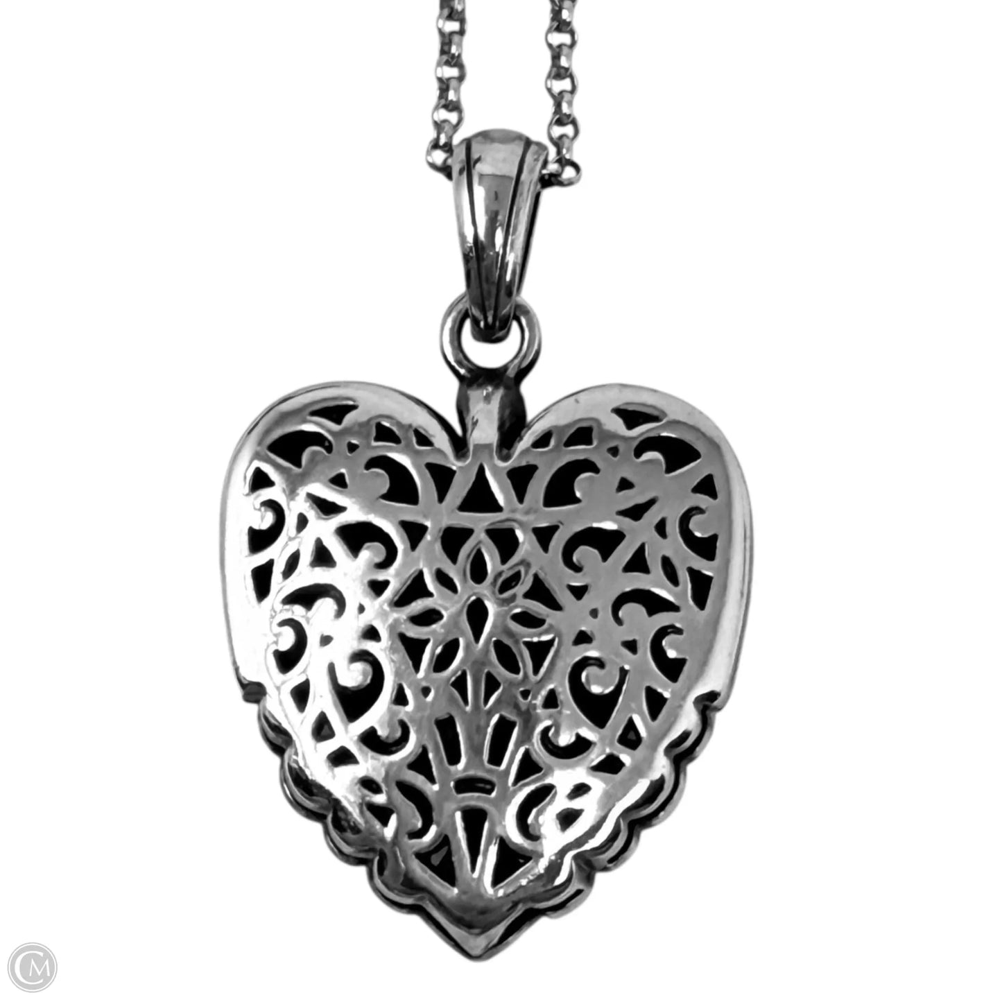 Mumtaz Heart Convertible Necklace Silver Plated By Brighton