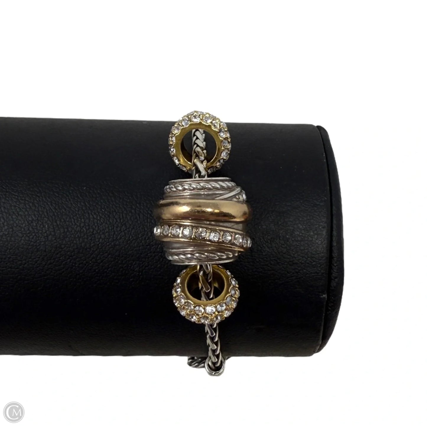 Neptunes Rings, Glitter Spacer Beads With Crystal Halo Bracelet By Brighton