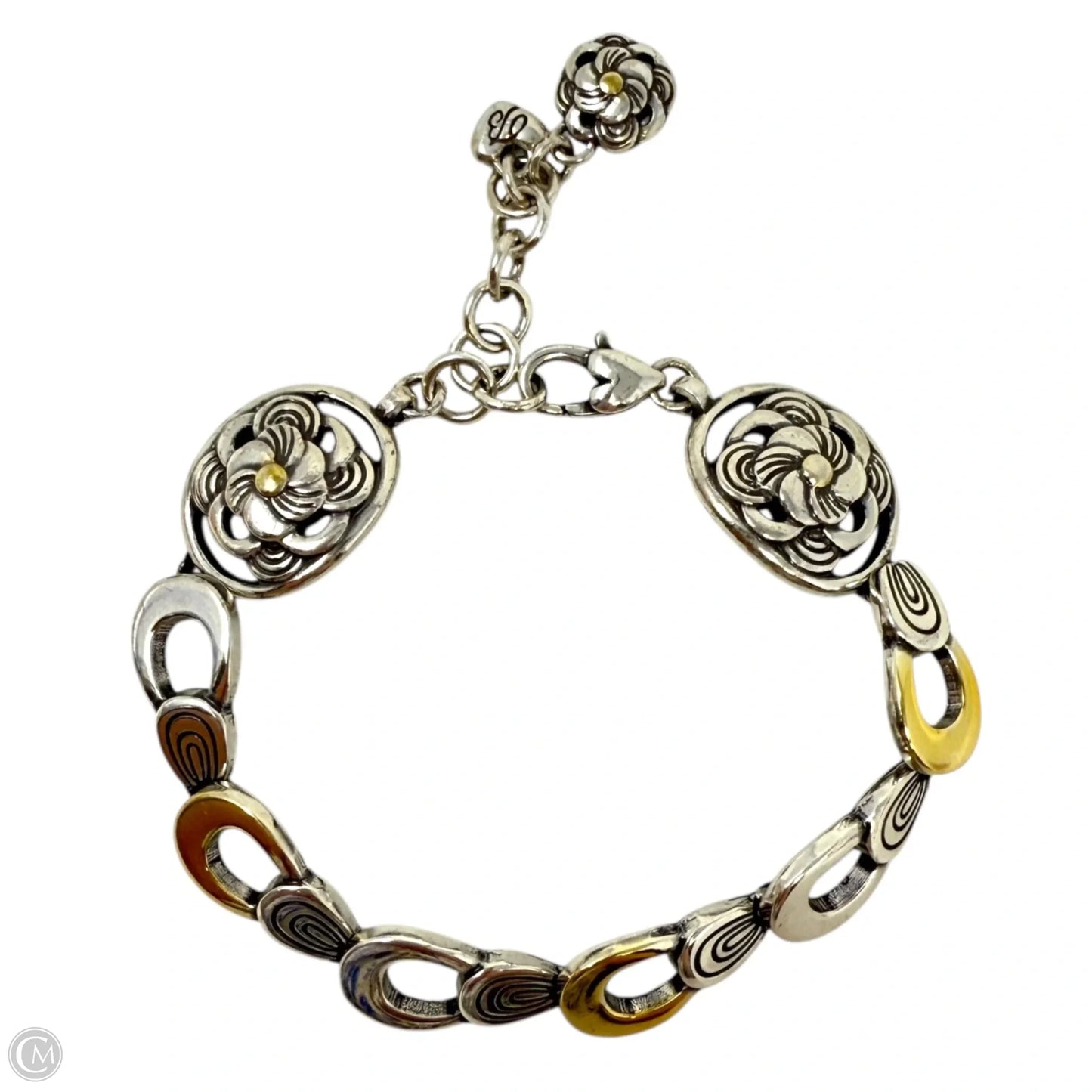 Two Tone Zinnia Flower Bracelet By Brighton