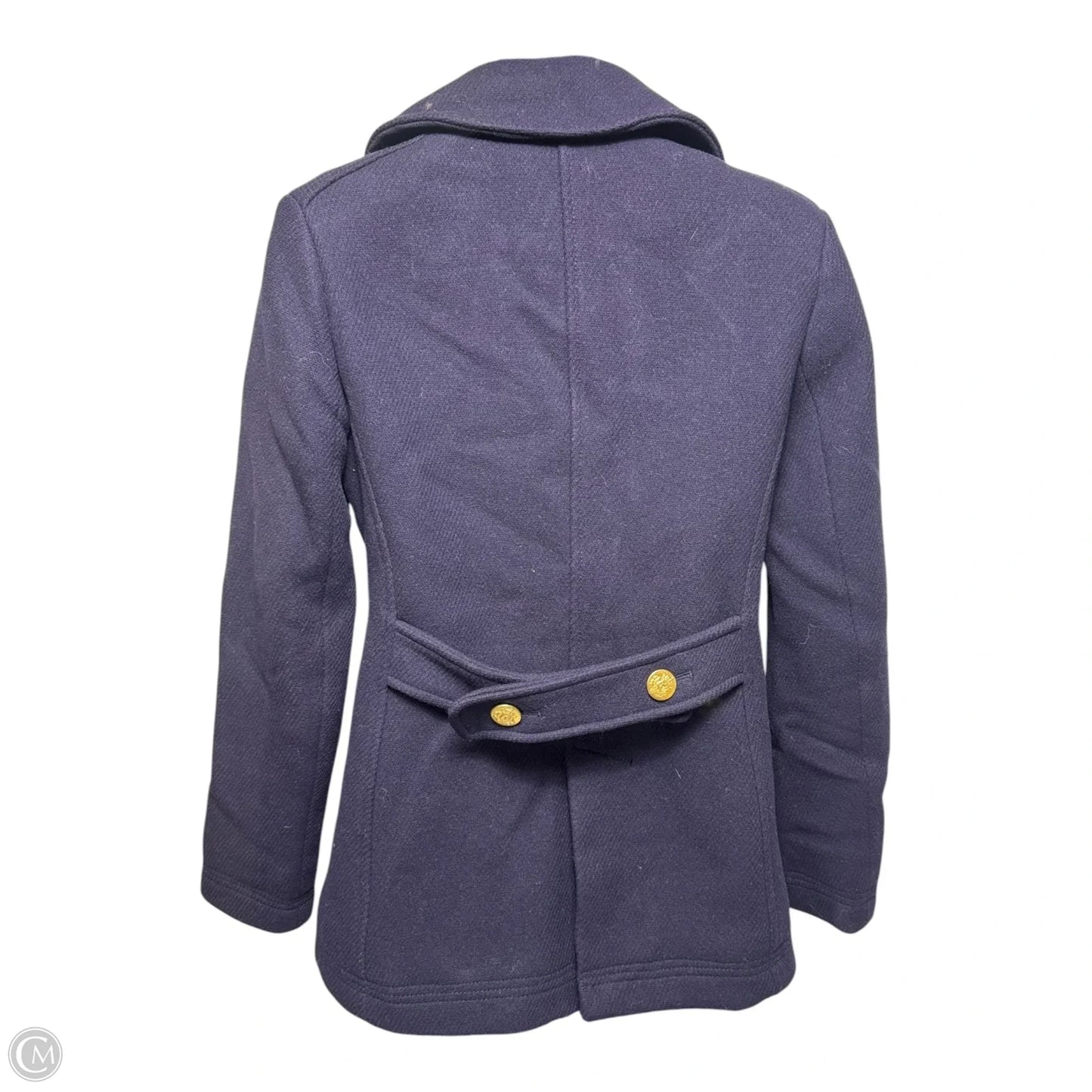 Wool Blend Coat By J. Crew In Navy, Size: 00