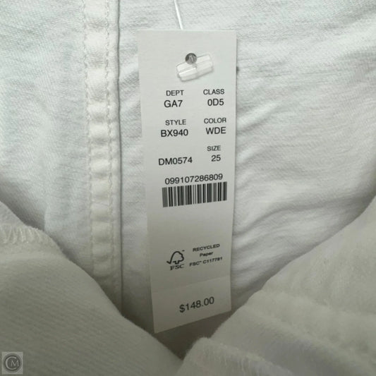 Slim Wide Leg Jean By J. Crew In White, Size: 0/25