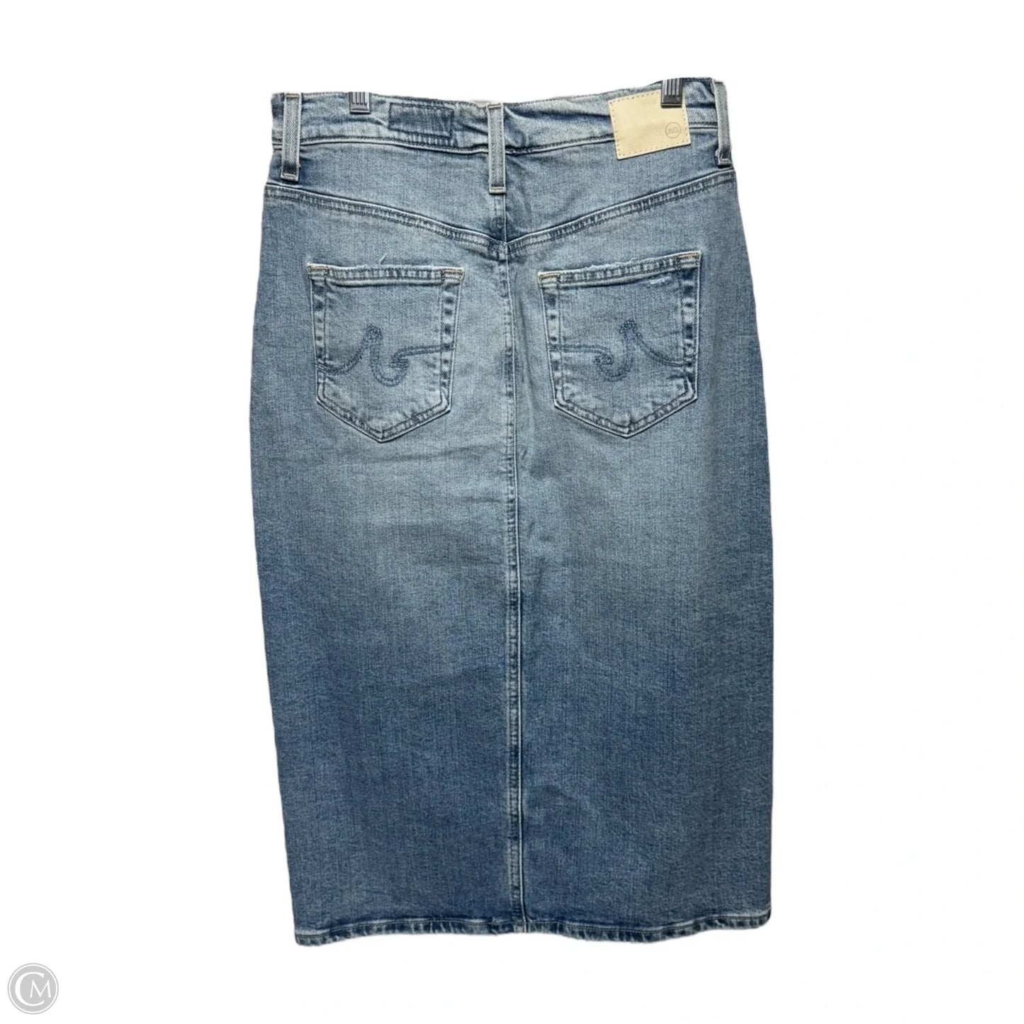 Skirt Midi By Adriano Goldschmied In Blue Denim, Size: 0/25