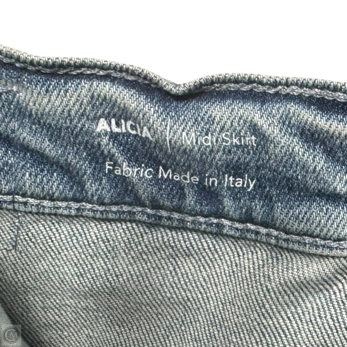 Skirt Midi By Adriano Goldschmied In Blue Denim, Size: 0/25