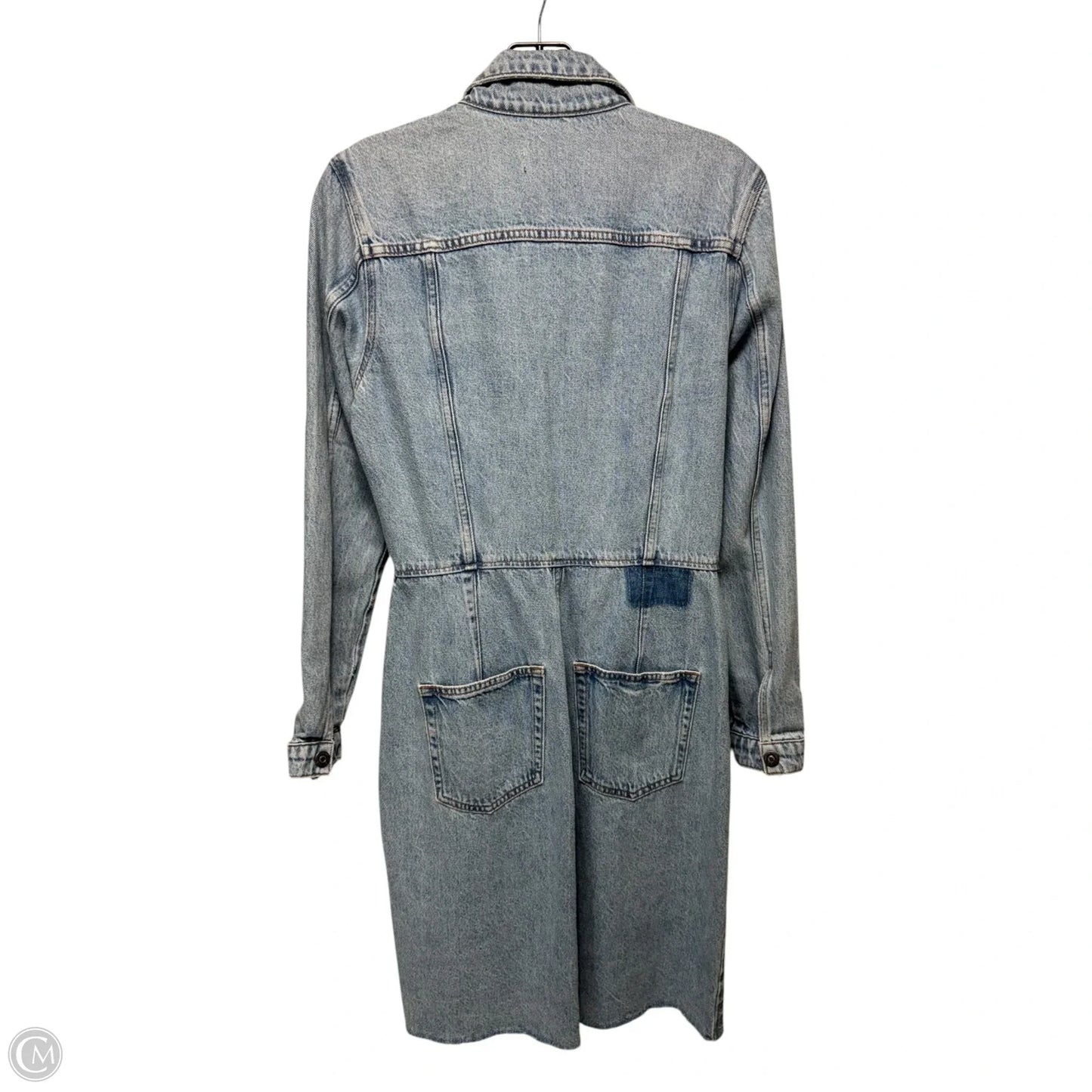 Jordyn Button-Down Long-Sleeve Denim Dress By Etica In Blue Denim, Size: S