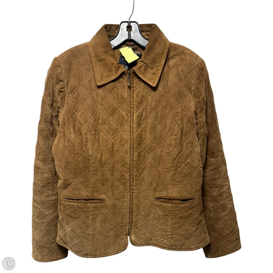 Quilted Suede Jacket By Sonoma In Brown, Size: M