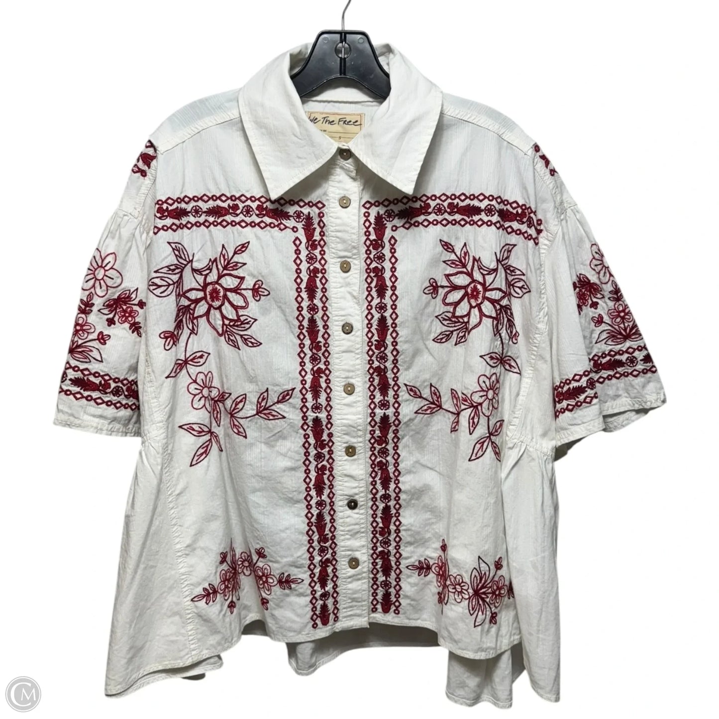 Spring Refresh Vacation Shirt By We The Free In Red & White, Size: S