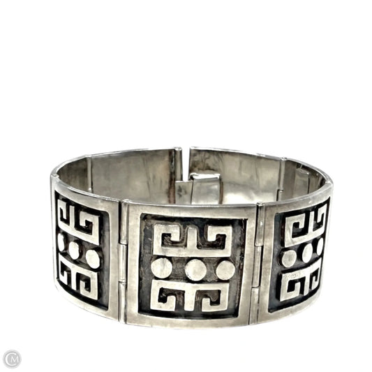 Vintage Taxco Sterling Silver Panel Bracelet Stamped AA