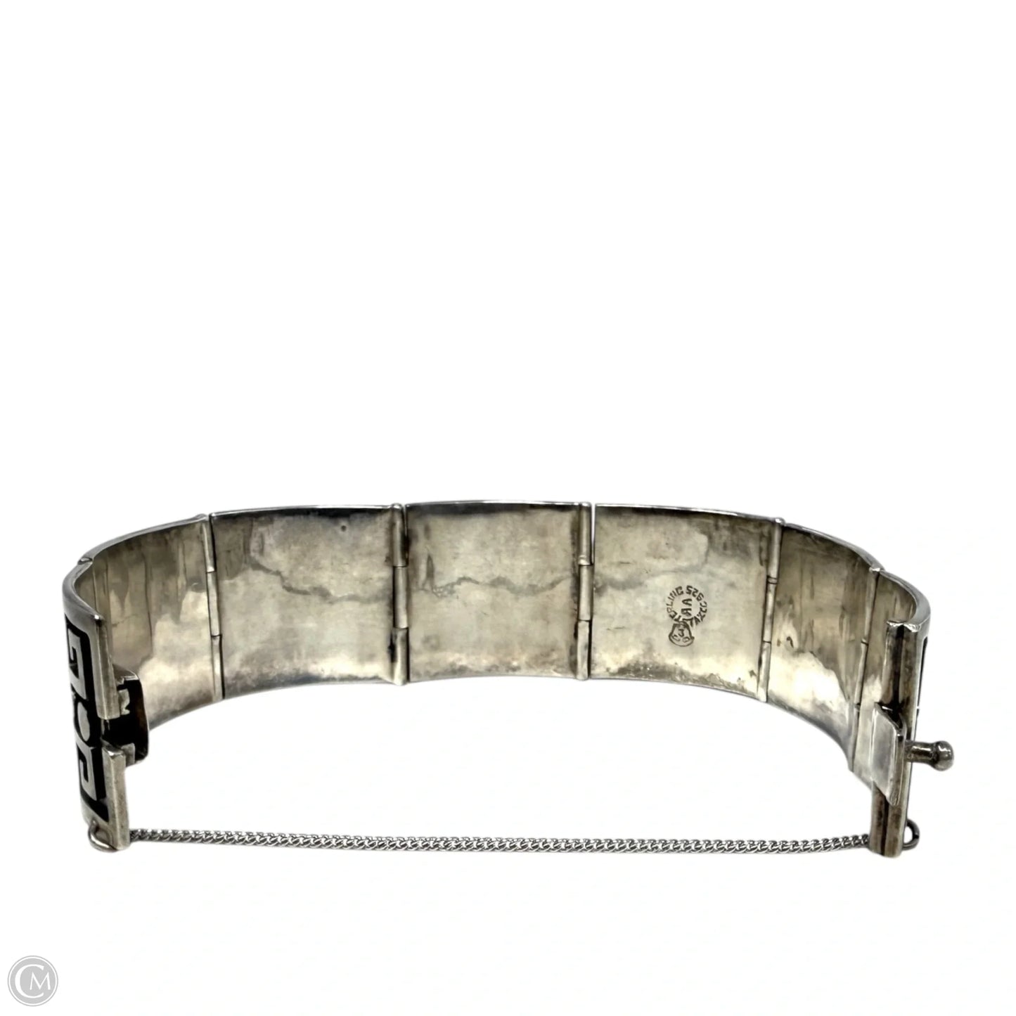 Vintage Taxco Sterling Silver Panel Bracelet Stamped AA
