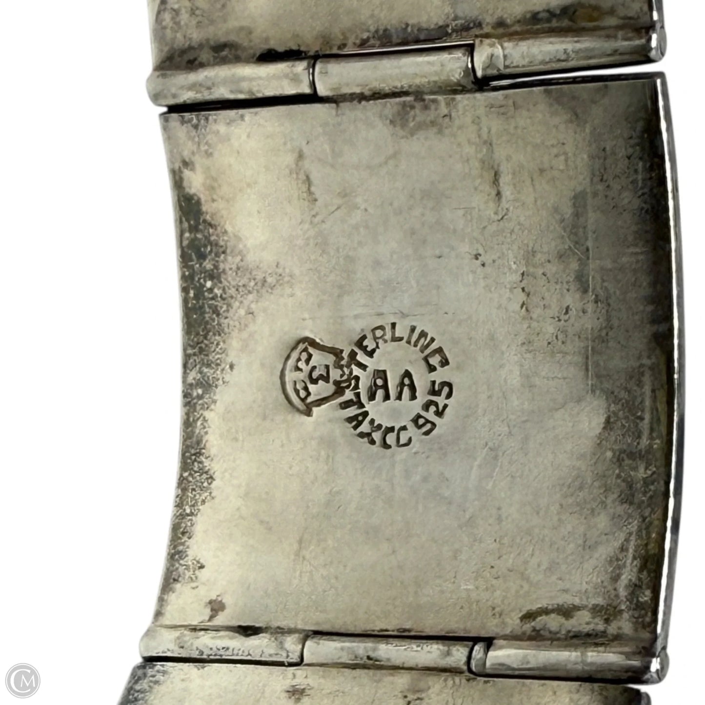 Vintage Taxco Sterling Silver Panel Bracelet Stamped AA