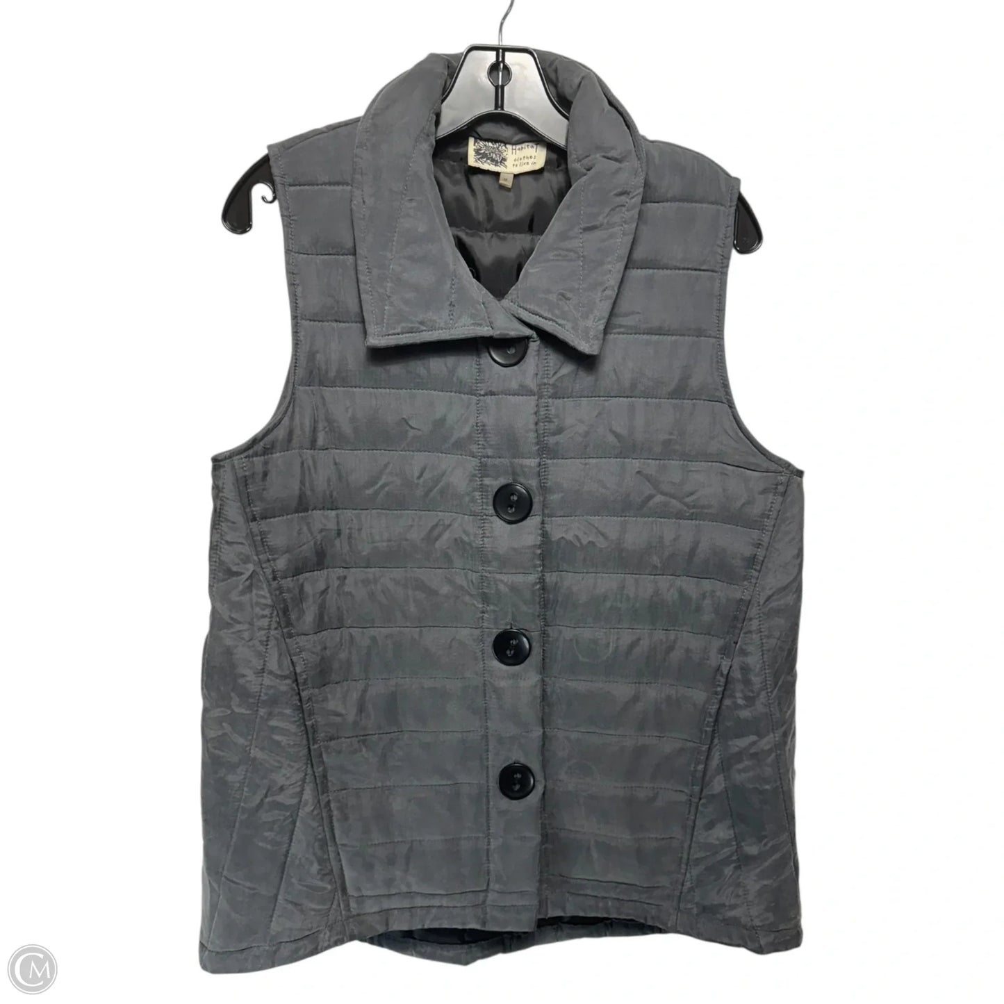 Vest Puffer & Quilted By Habitat In Grey, Size: M