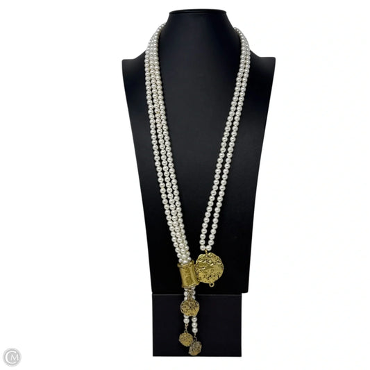 Faux Pearl Lariat Necklace By Chicos