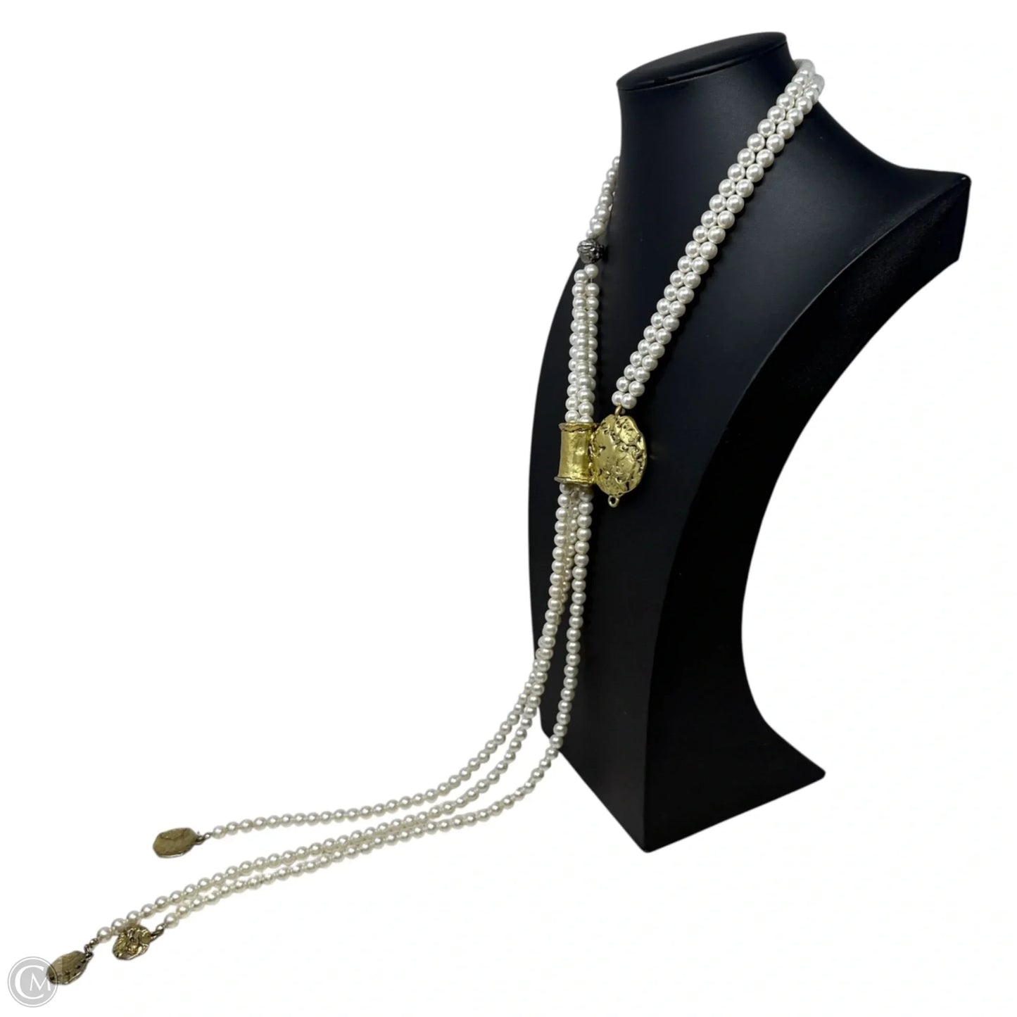 Faux Pearl Lariat Necklace By Chicos