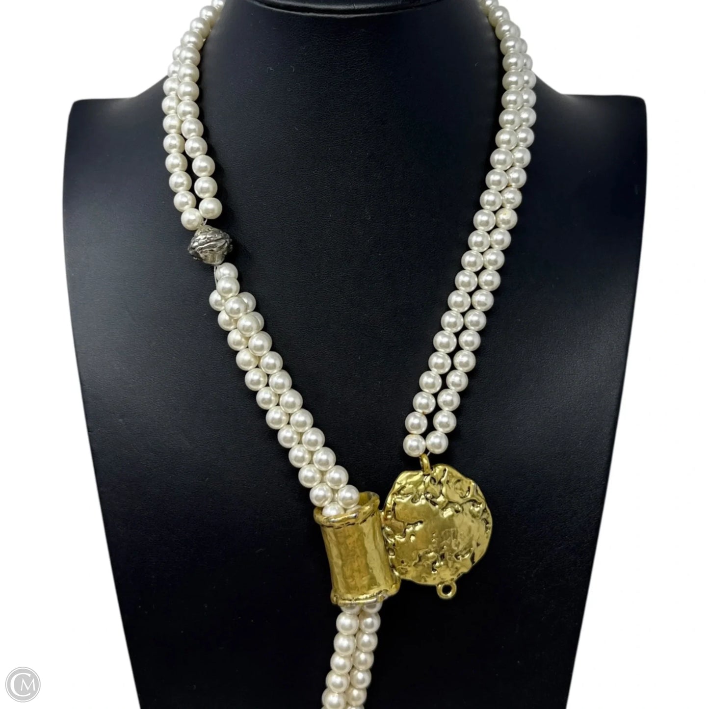 Faux Pearl Lariat Necklace By Chicos