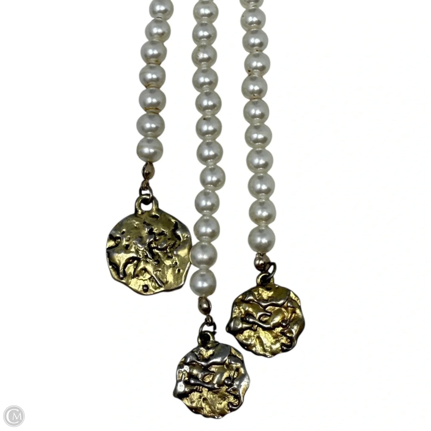 Faux Pearl Lariat Necklace By Chicos