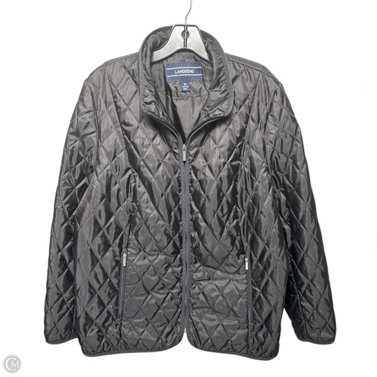 Jacket Puffer & Quilted By Lands End In Black, Size: 1x
