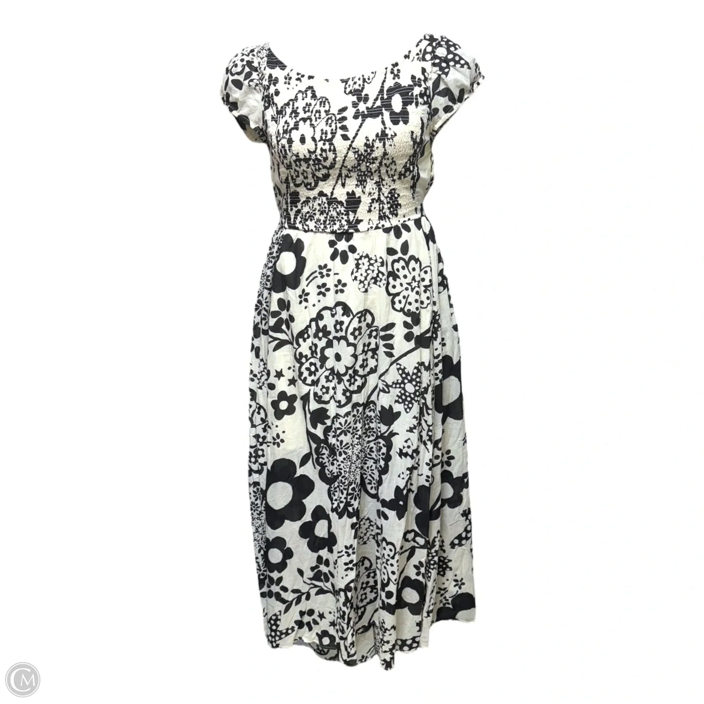 Dress Casual Maxi By Free People In Black & Cream, Size: M