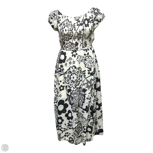 Dress Casual Maxi By Free People In Black & Cream, Size: M