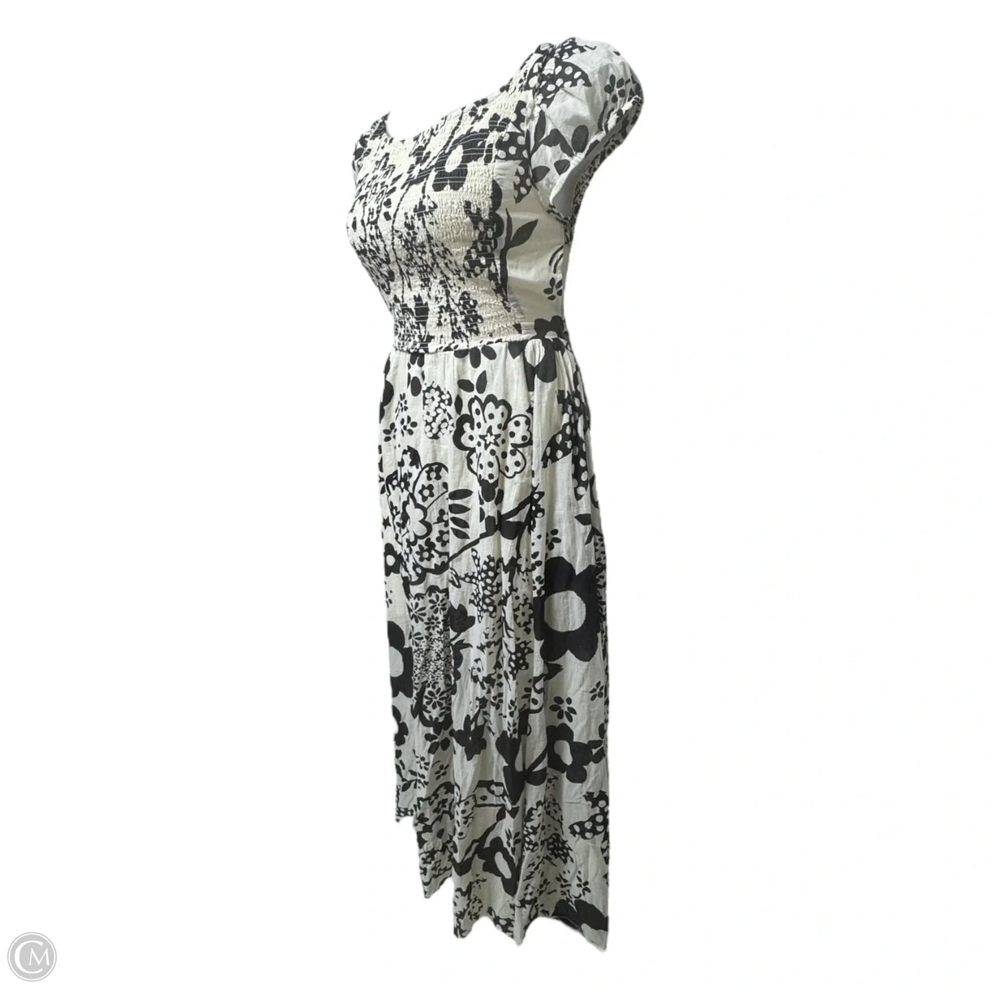 Dress Casual Maxi By Free People In Black & Cream, Size: M