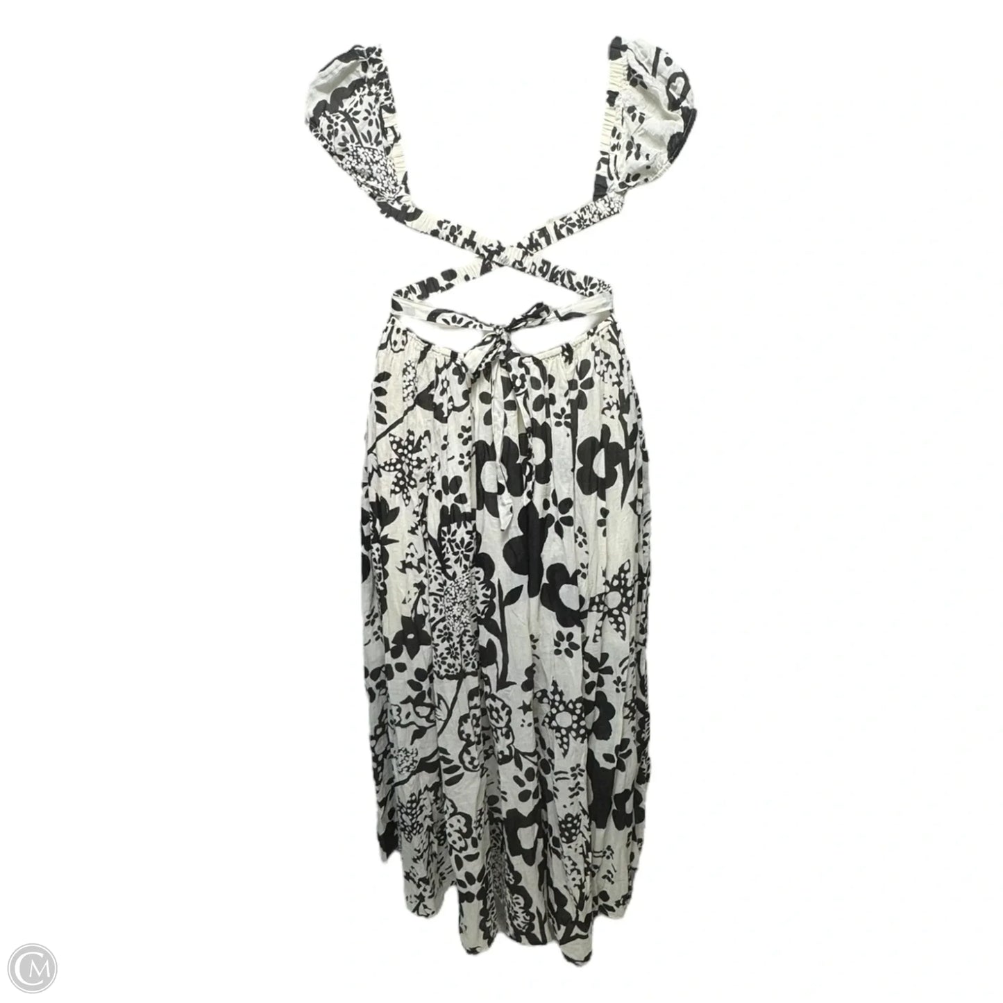 Dress Casual Maxi By Free People In Black & Cream, Size: M