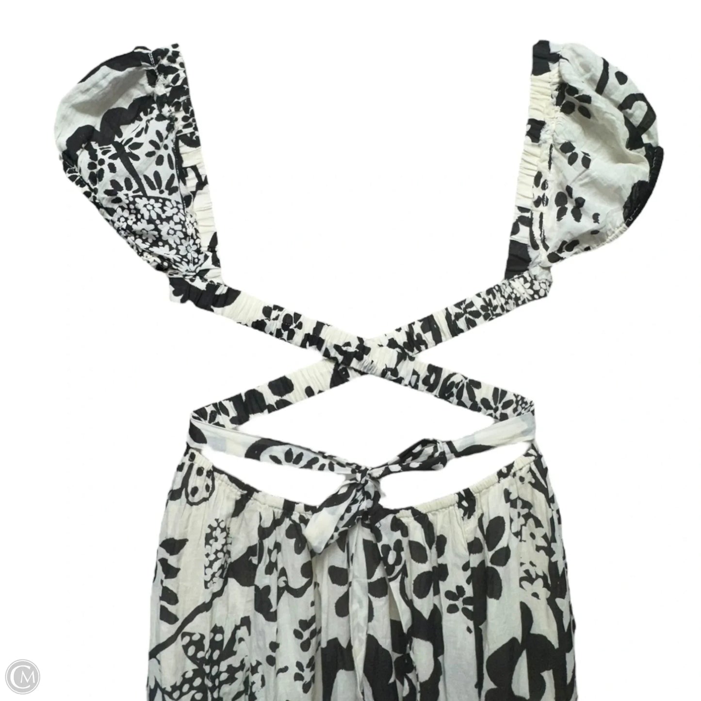 Dress Casual Maxi By Free People In Black & Cream, Size: M