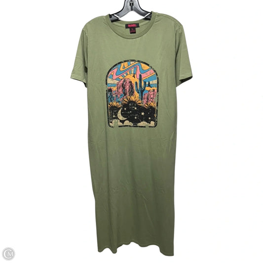 Dress Casual Maxi By Rock & Roll In Green, Size: L