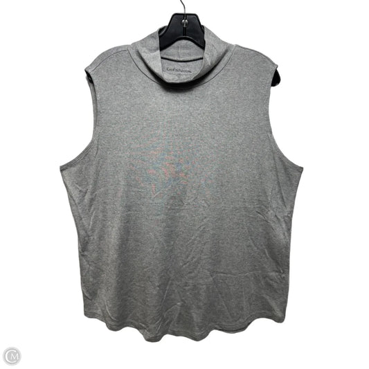 Top Sleeveless Basic By Croft And Barrow In Grey, Size: 2x