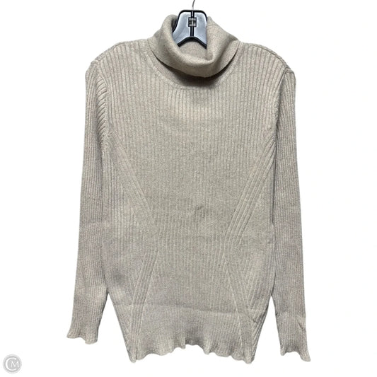 Metallic Sweater By Lane Bryant In Gold, Size: 26