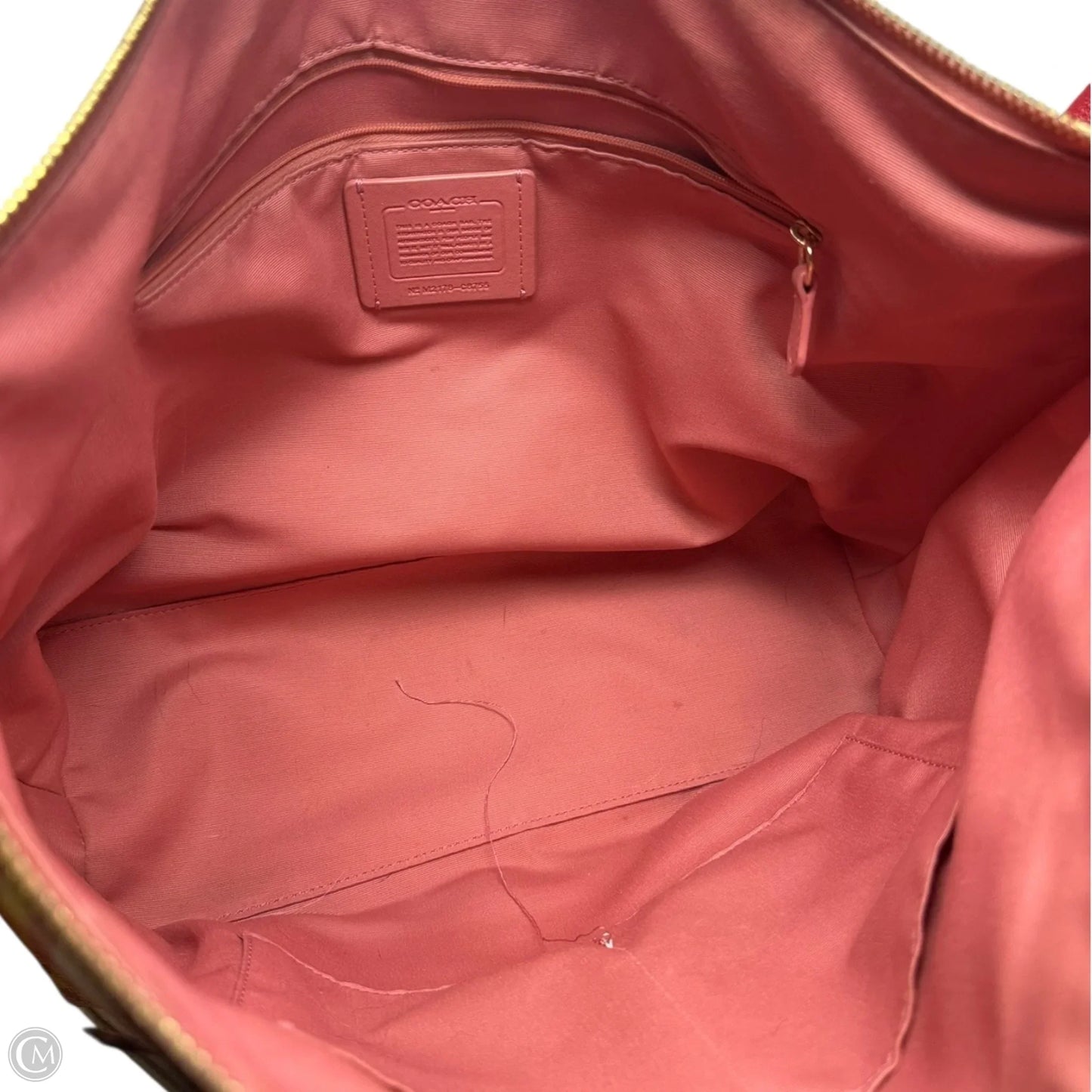 Gallery Plaid Tote Designer By Coach, Size: Large