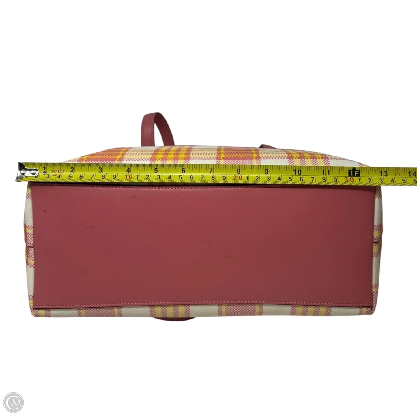 Gallery Plaid Tote Designer By Coach, Size: Large