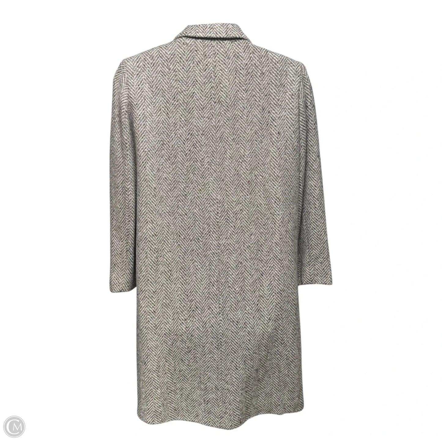 Wool Blend Coat By Marvin Richards In Cream & Tan, Size: 12