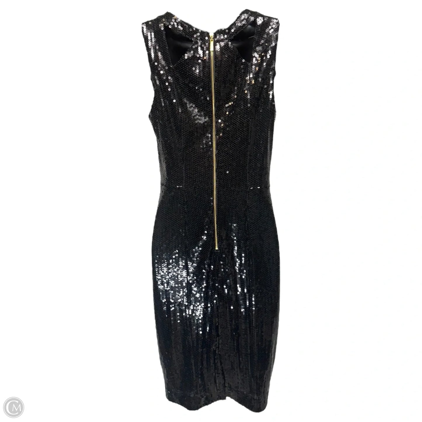 Cutout Sequin Cocktail Dress Party Midi By Eliza J In Black, Size: 6
