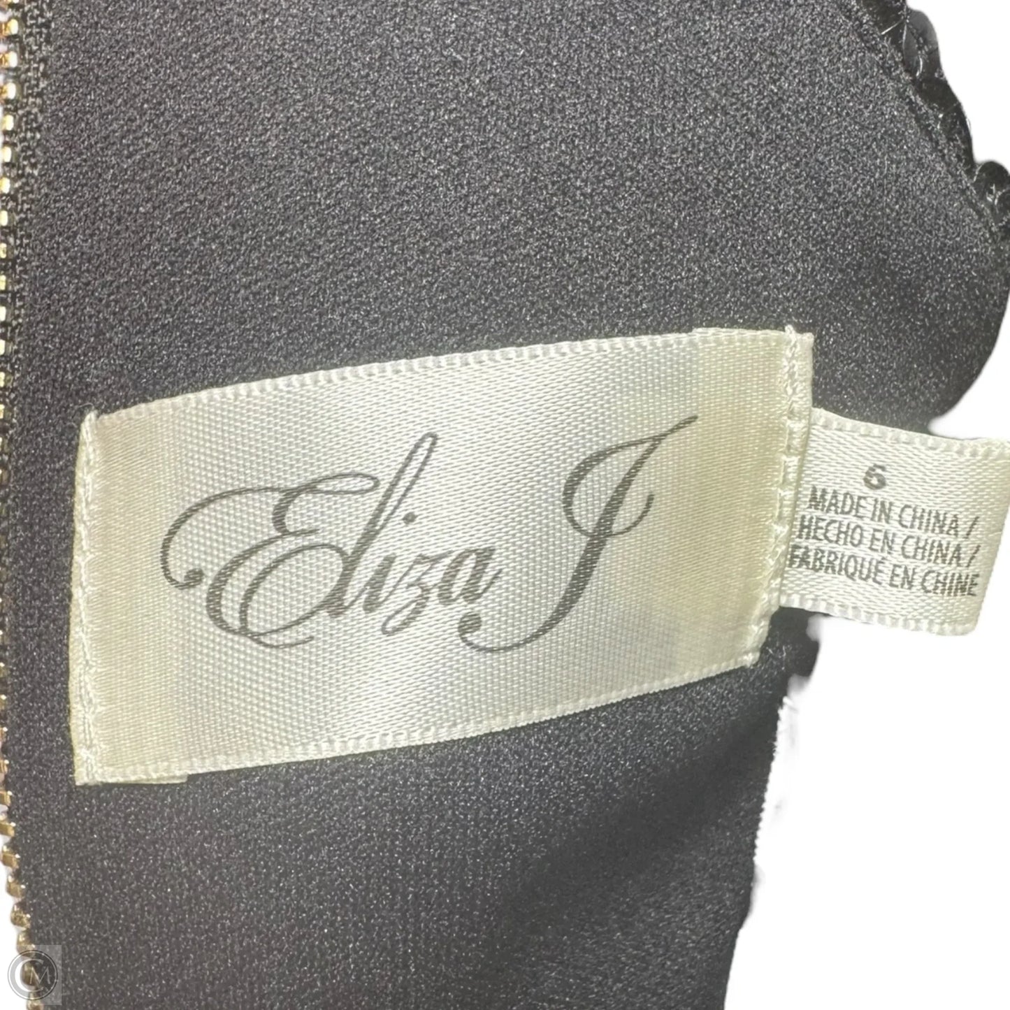 Cutout Sequin Cocktail Dress Party Midi By Eliza J In Black, Size: 6