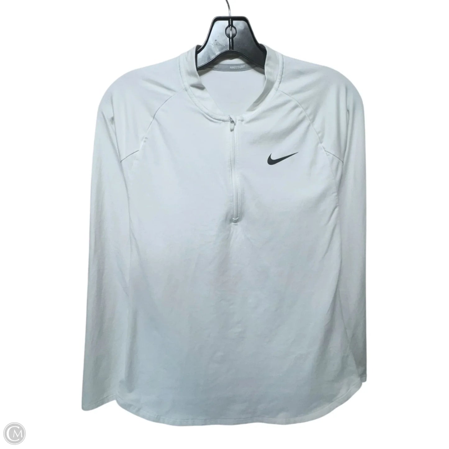 Athletic Top Long Sleeve Crewneck By Nike Apparel In White, Size: S