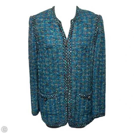 Jacket Luxury Designer By St John Collection In Blue, Size: 8