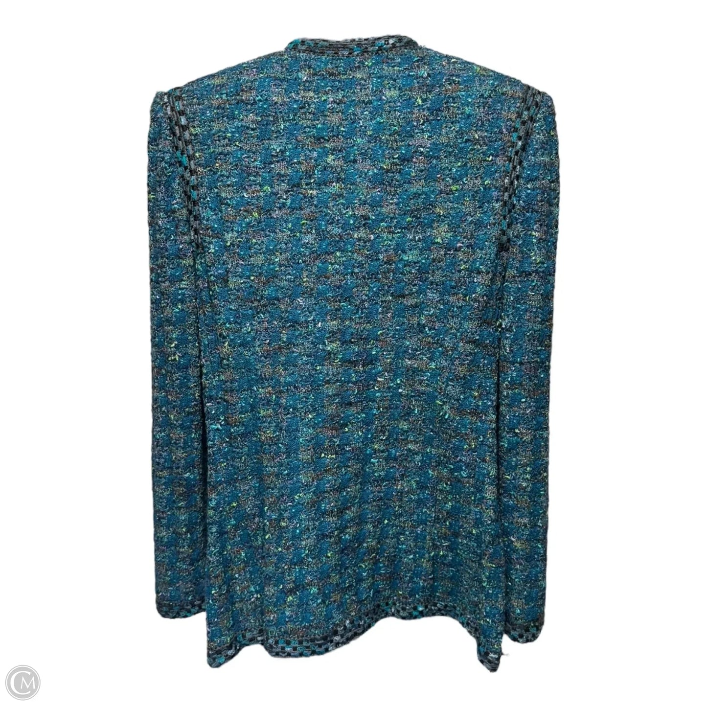 Jacket Luxury Designer By St John Collection In Blue, Size: 8