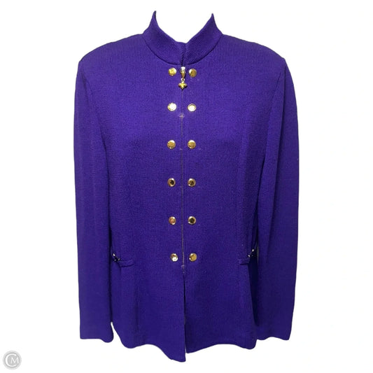 Jacket Luxury Designer By St John Collection In Purple, Size: 6