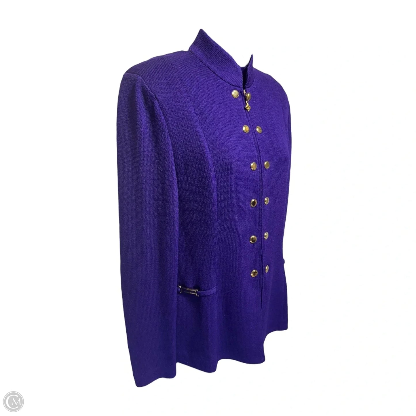 Jacket Luxury Designer By St John Collection In Purple, Size: 6