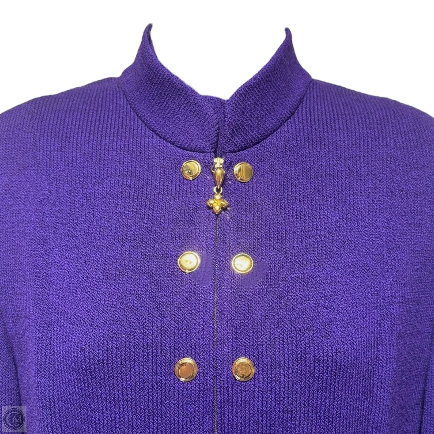 Jacket Luxury Designer By St John Collection In Purple, Size: 6