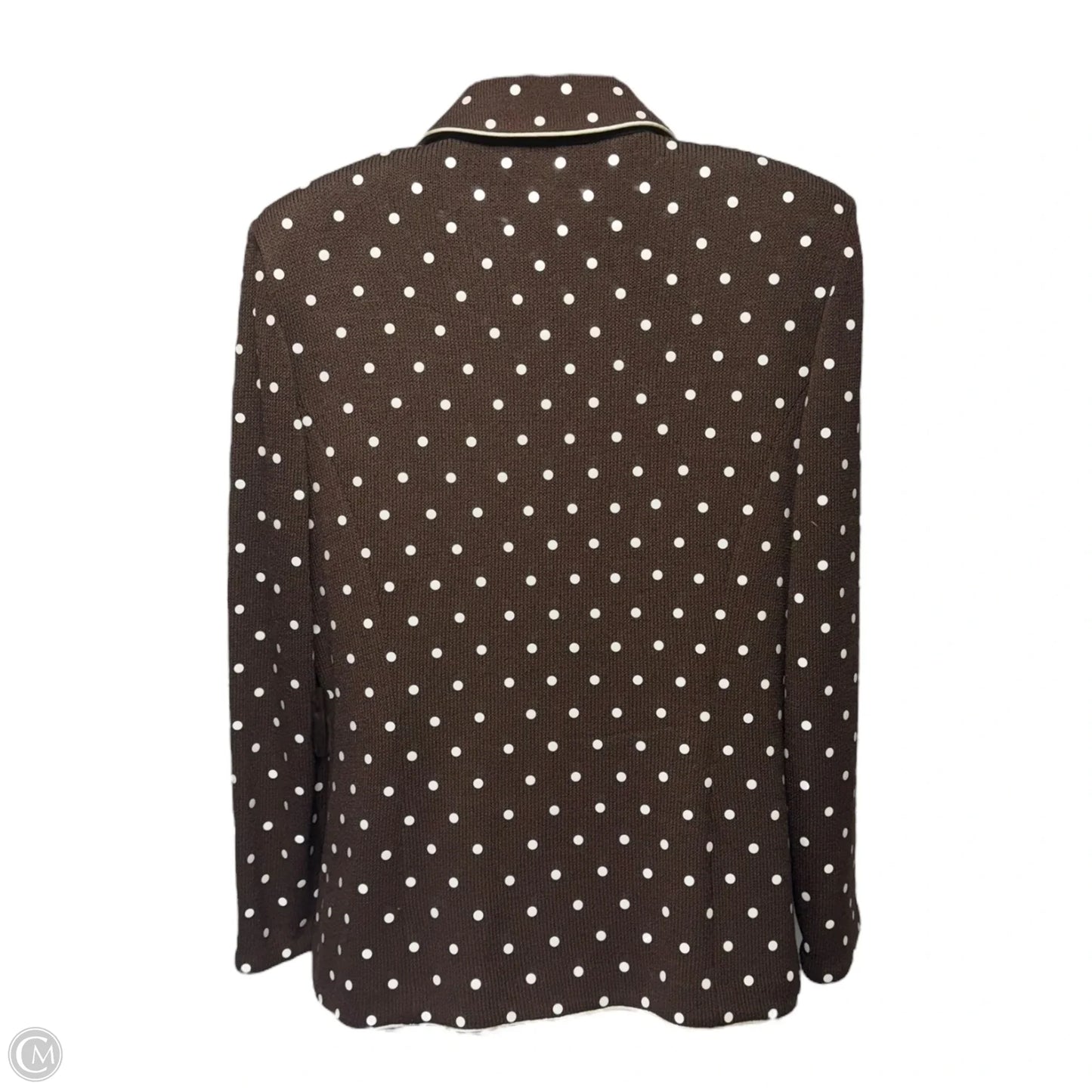 Blazer Luxury Designer By St John Collection In Polkadot Pattern, Size: 10