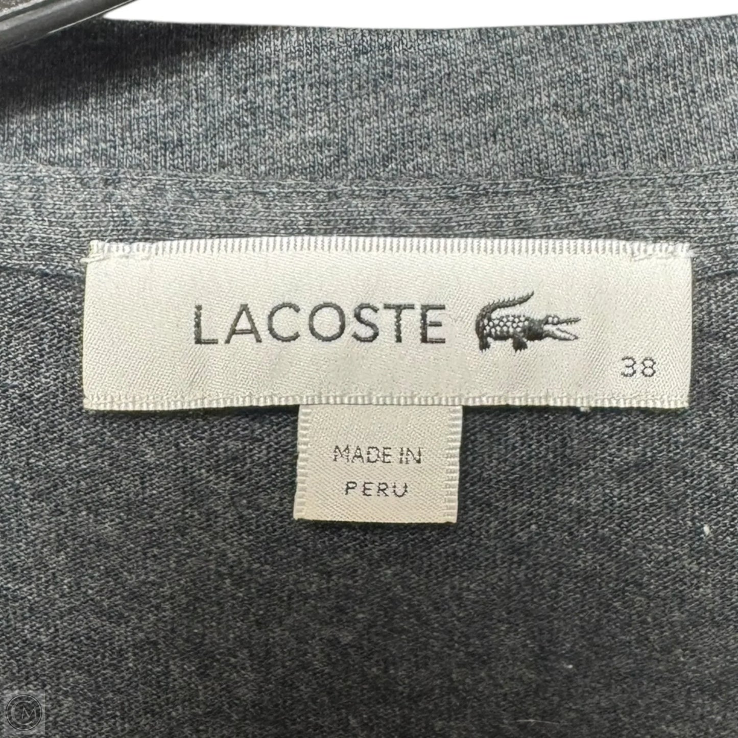 Top Long Sleeve By Lacoste In Grey, Size: 6
