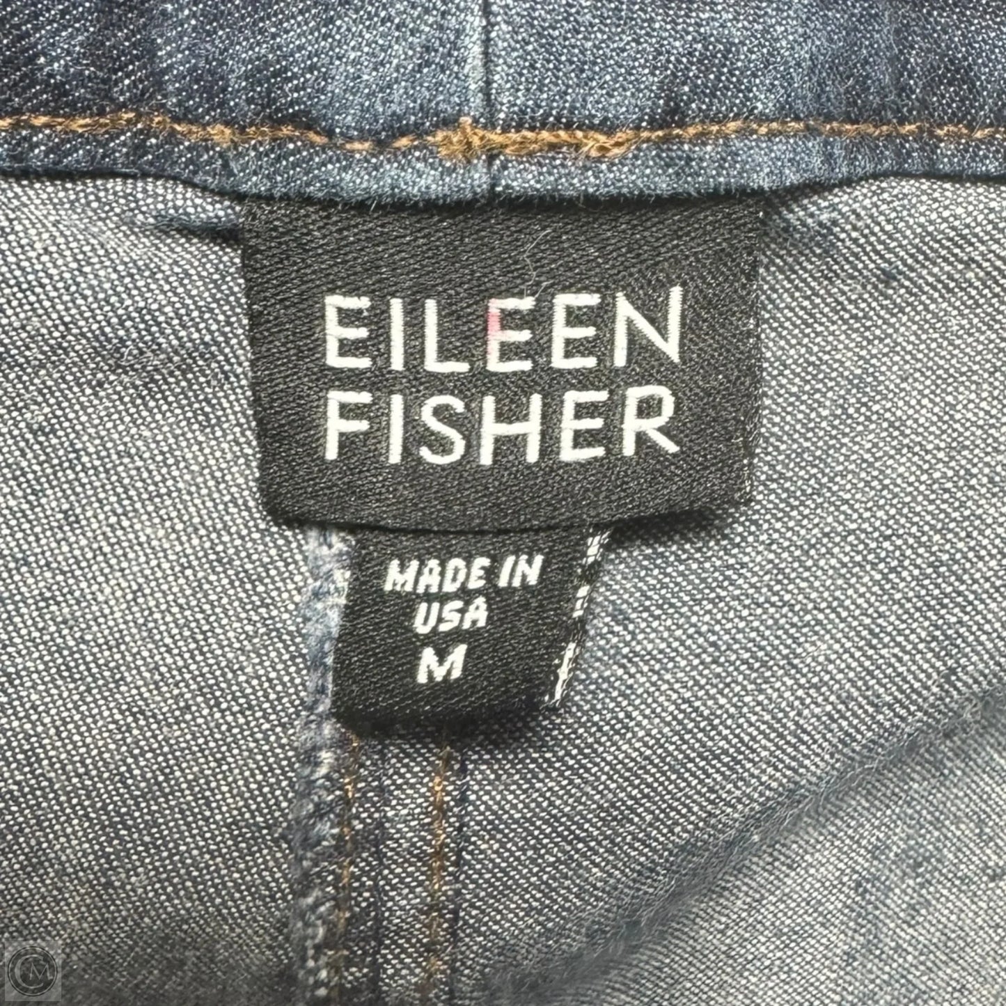 Jeans Straight By Eileen Fisher In Blue Denim, Size: M