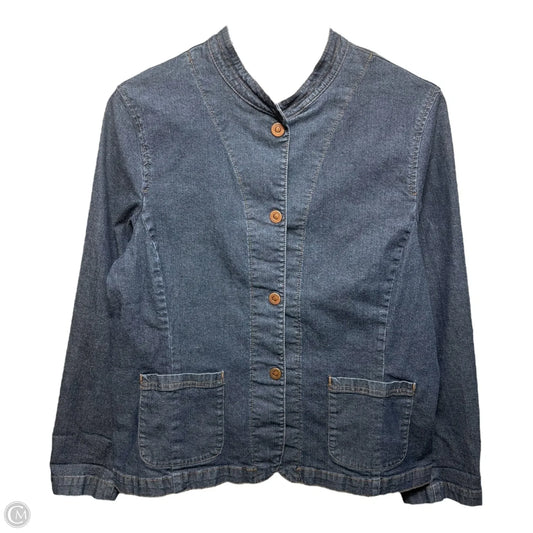Jacket Denim By Eileen Fisher In Blue Denim, Size: M