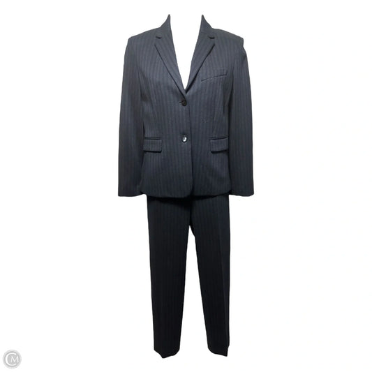 Striped Blazer & Pant Suit Set 2pc By Theory In Striped Pattern, Size: 0