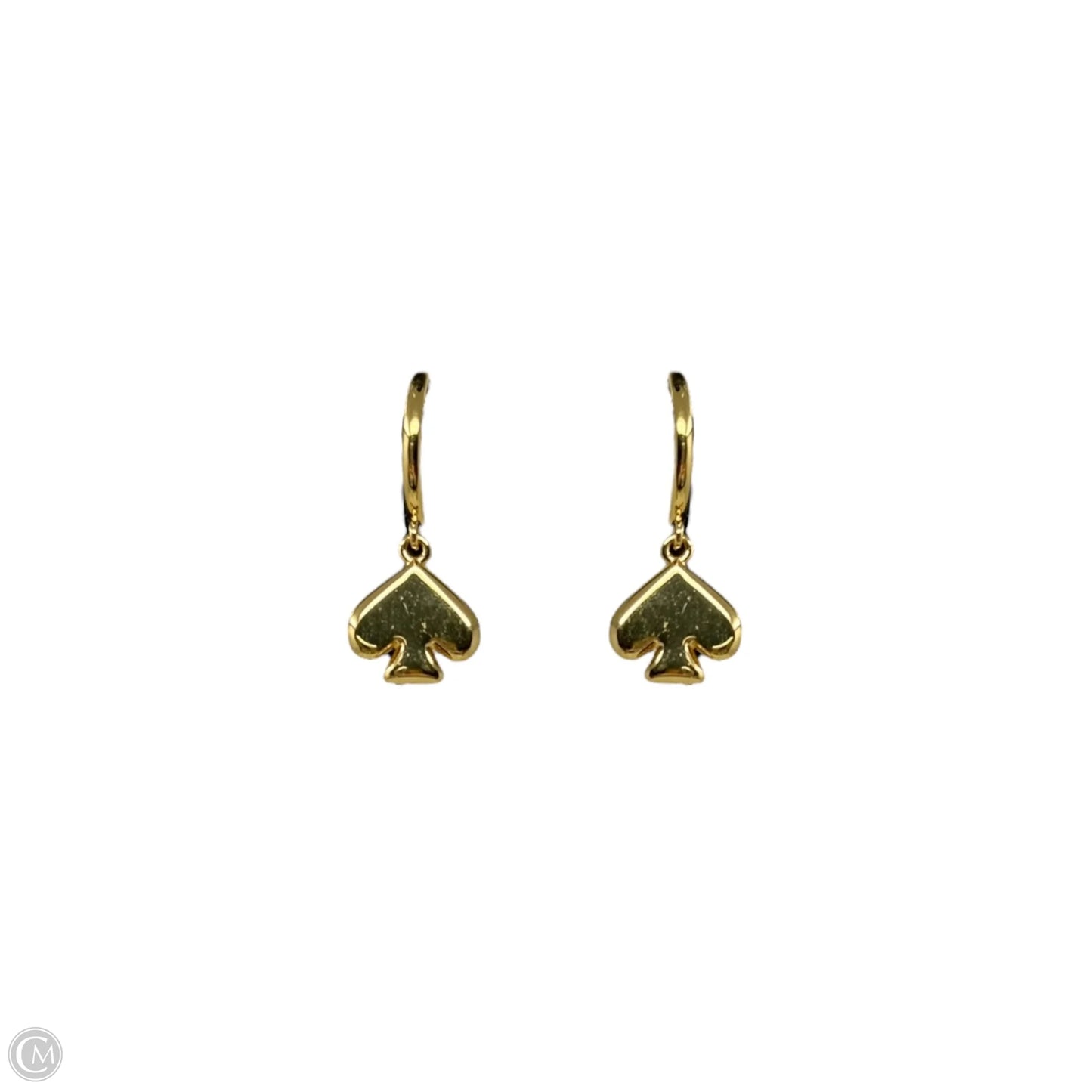 Everyday Spade Metal Huggies Earrings Designer By Kate Spade